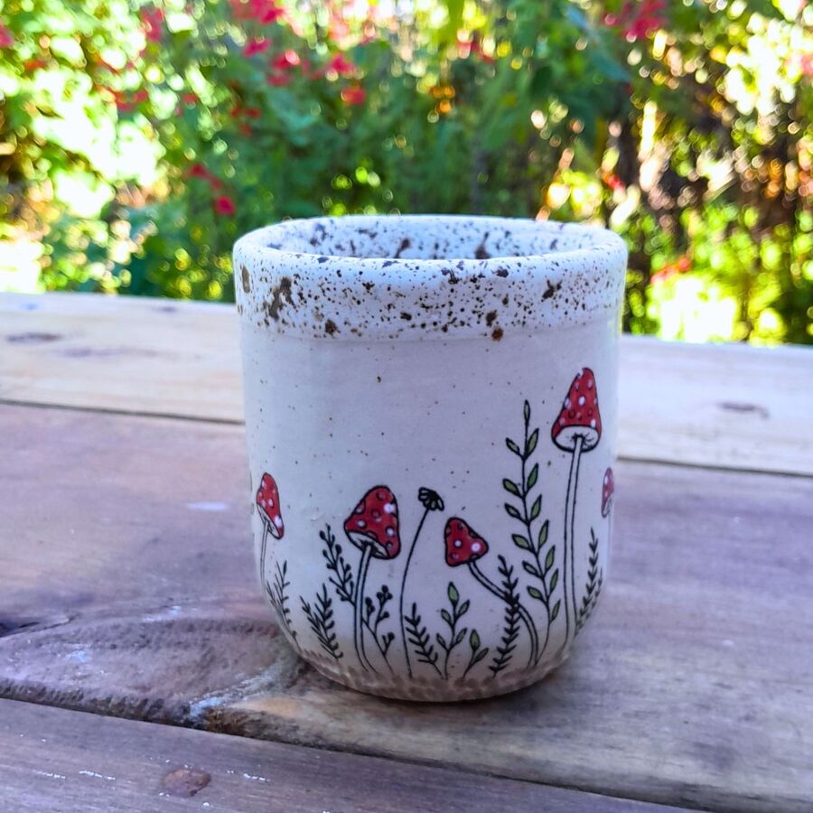 Tumbler - Mushroom with clear