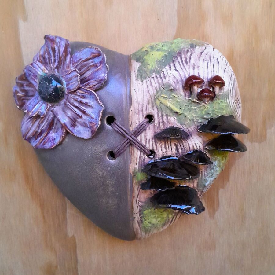 Large Puff Wall Heart by Cara M