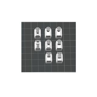 Mini House Stamp - Framed doors - set 1