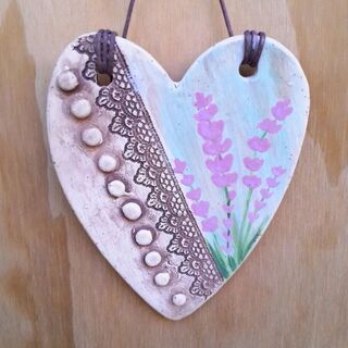 Rustic Heart by Cara M - Lavender